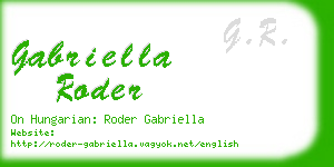 gabriella roder business card